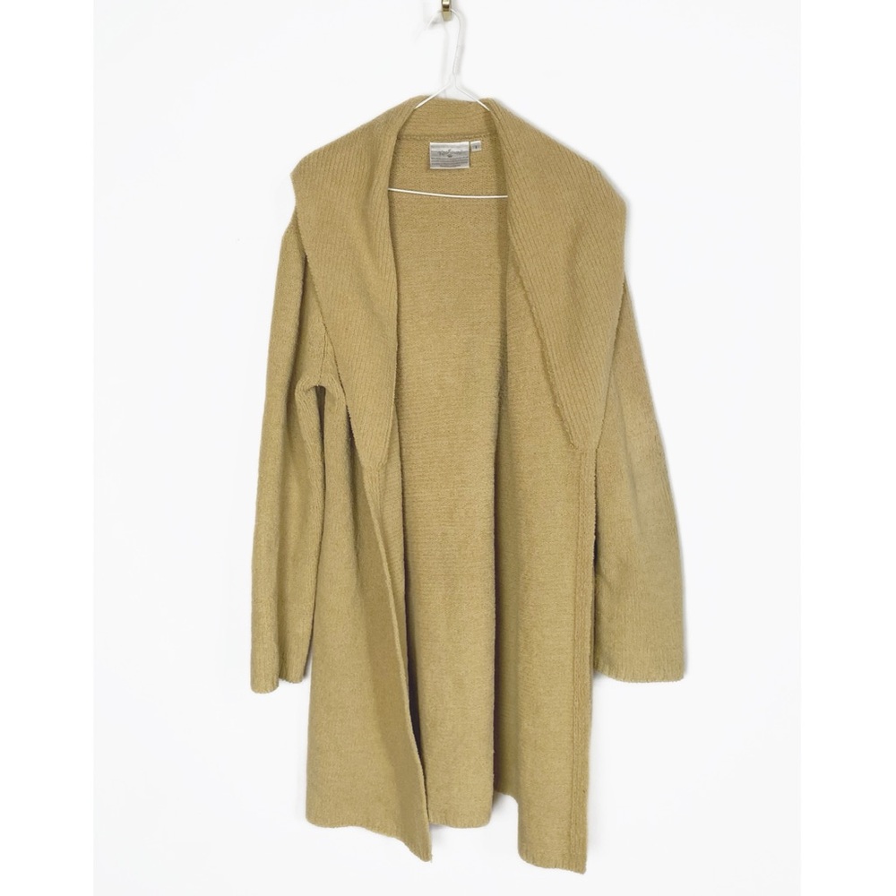 Kashwere Womens Cozy Open Cardigan Sweater Camel color size L